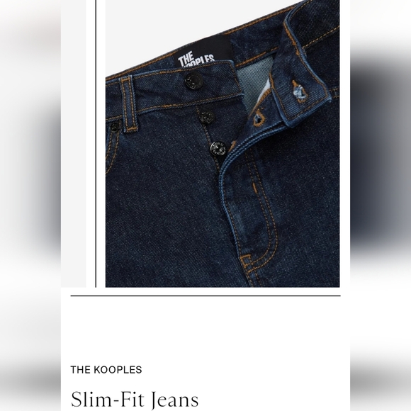 The Kooples Slim Fit Straight Leg Jeans High Rise Dark Wash 27 - Picture 14 of 16